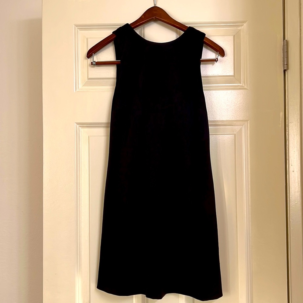 Alice + Olivia Black Shift Dress with back drape